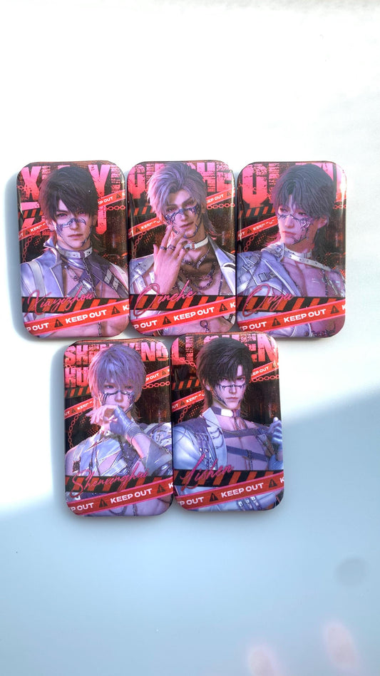 LaDS Badges Set! Love and Deepspace Tomorrow Nowhere To Escape Sylus Caleb Xavier Rafayel Zayne Otome gamer gift C363