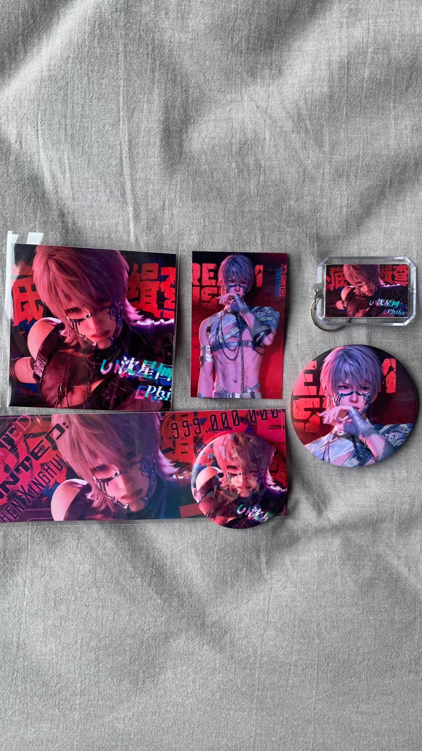 6pc/set Xavier badges & cards! Love and Deepspace Zayne Rafayel Caleb Sylus Otome gamer gift C373