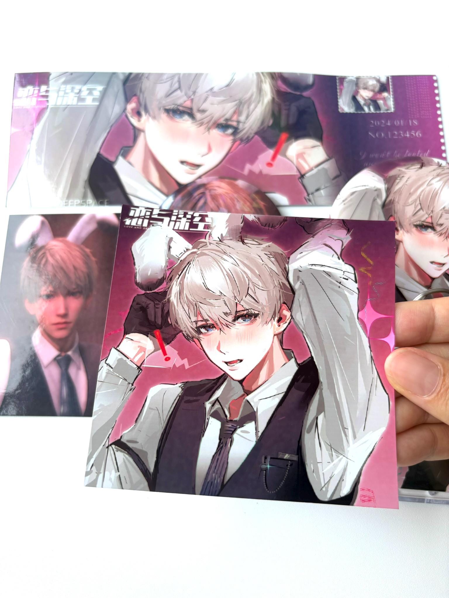 6pc/set Xavier badges & cards! Love and Deepspace Zayne Rafayel Caleb Sylus Otome gamer gift C381