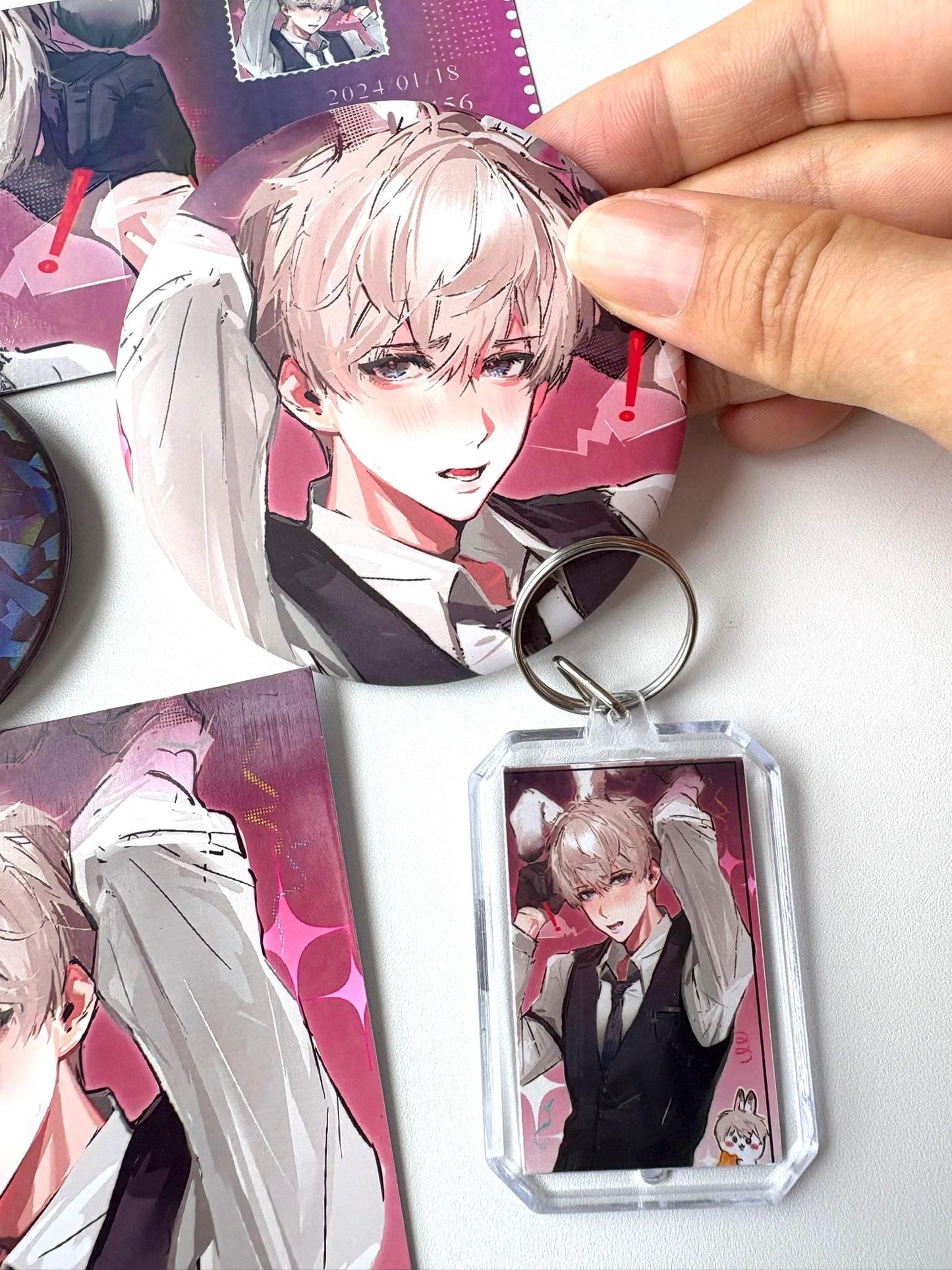 6pc/set Xavier badges & cards! Love and Deepspace Zayne Rafayel Caleb Sylus Otome gamer gift C381