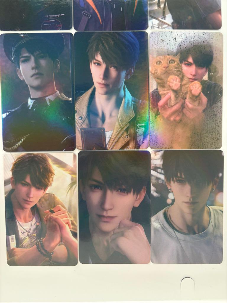 50pcs/set Caleb laser cards! Love and Deepspace Xavier Rafayel Zayne Sylus Otome gamer gift C383