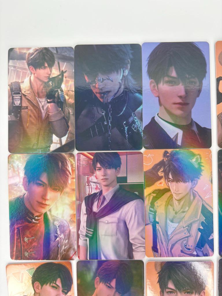 50pcs/set Caleb laser cards! Love and Deepspace Xavier Rafayel Zayne Sylus Otome gamer gift C383