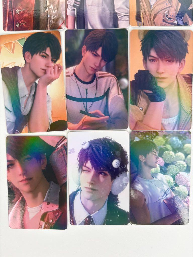 50pcs/set Caleb laser cards! Love and Deepspace Xavier Rafayel Zayne Sylus Otome gamer gift C383