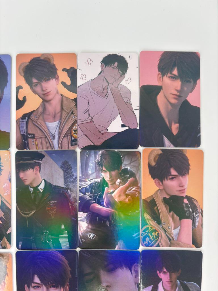 50pcs/set Caleb laser cards! Love and Deepspace Xavier Rafayel Zayne Sylus Otome gamer gift C383