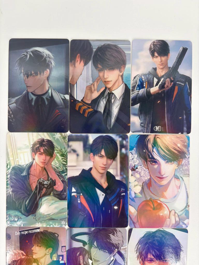 50pcs/set Caleb laser cards! Love and Deepspace Xavier Rafayel Zayne Sylus Otome gamer gift C384