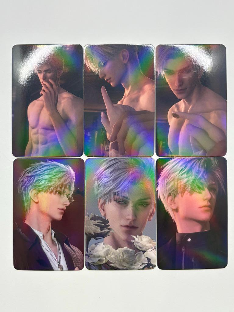 50pcs/set Sylus laser cards! Love and Deepspace Xavier Rafayel Zayne Caleb Otome gamer gift C385