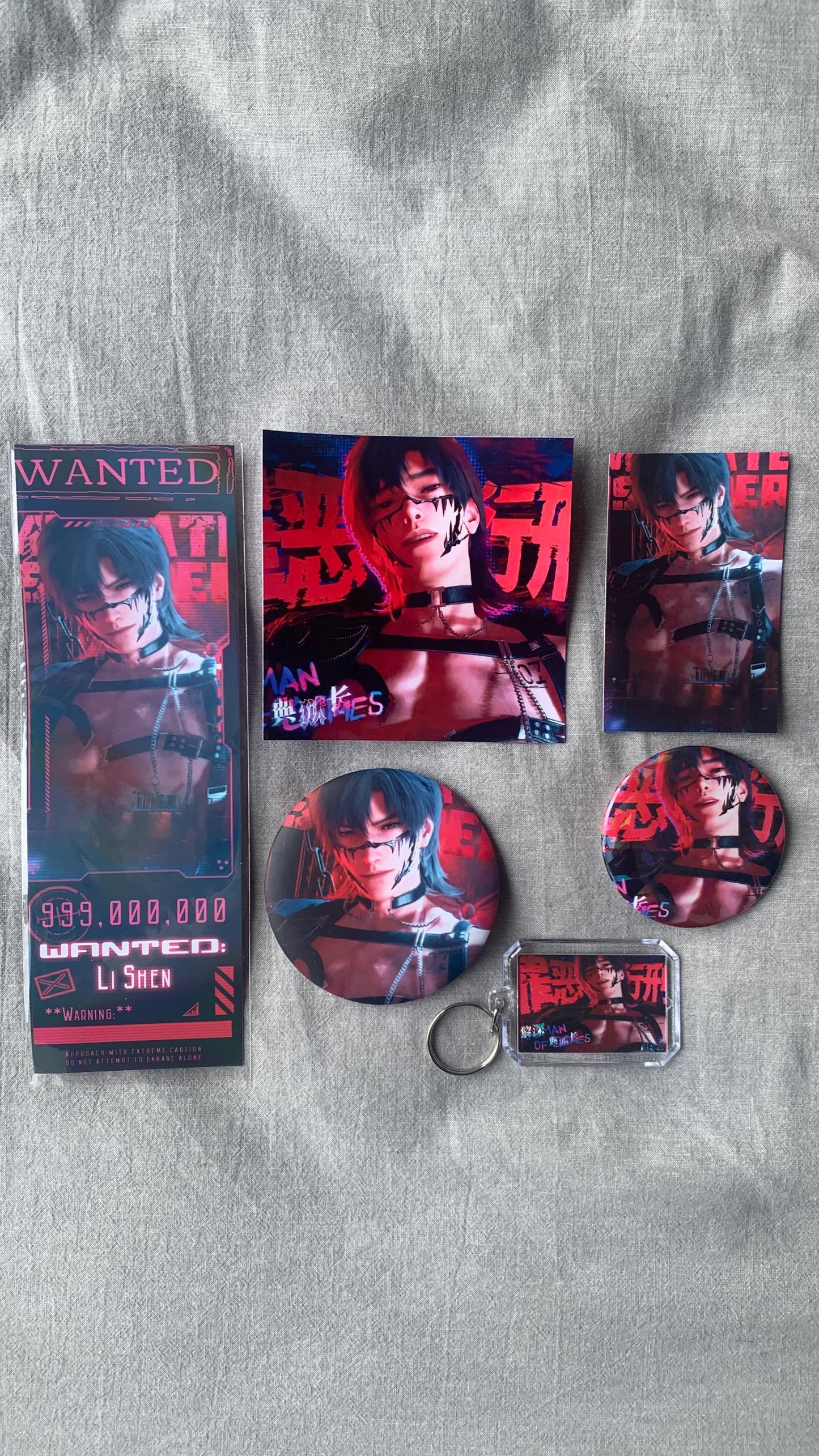 6pc/set Caleb badges & cards! Love and Deepspace Xavier Rafayel Zayne Sylus Otome gamer gift C372