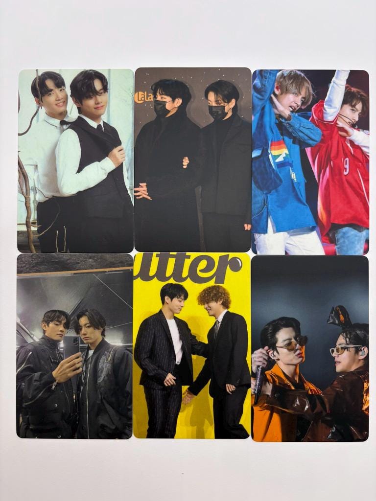 Taekook 20pc photocards Kpop fan made Taehyung Jungkook lomo BTS gift C396