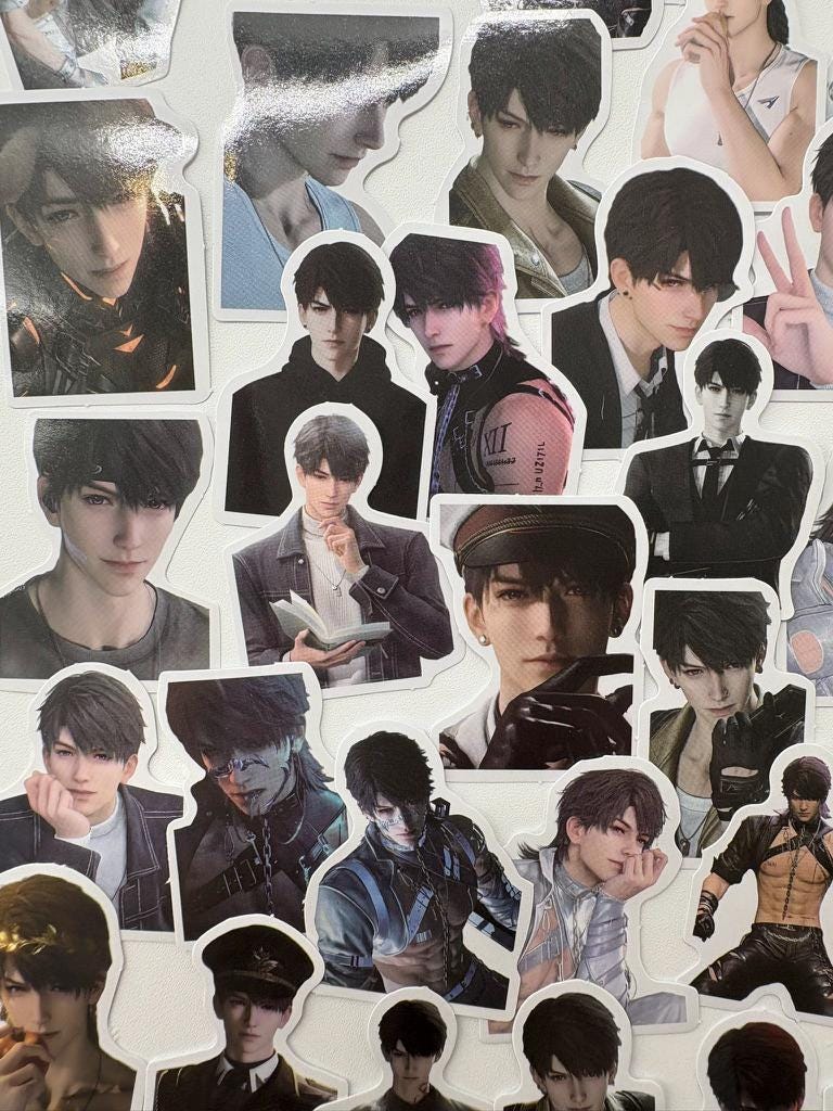 Caleb Stickers 50pcs! Love and Deepspace Qinche Xavier Rafayel Zayne Otome gamer Ita bag gift C401