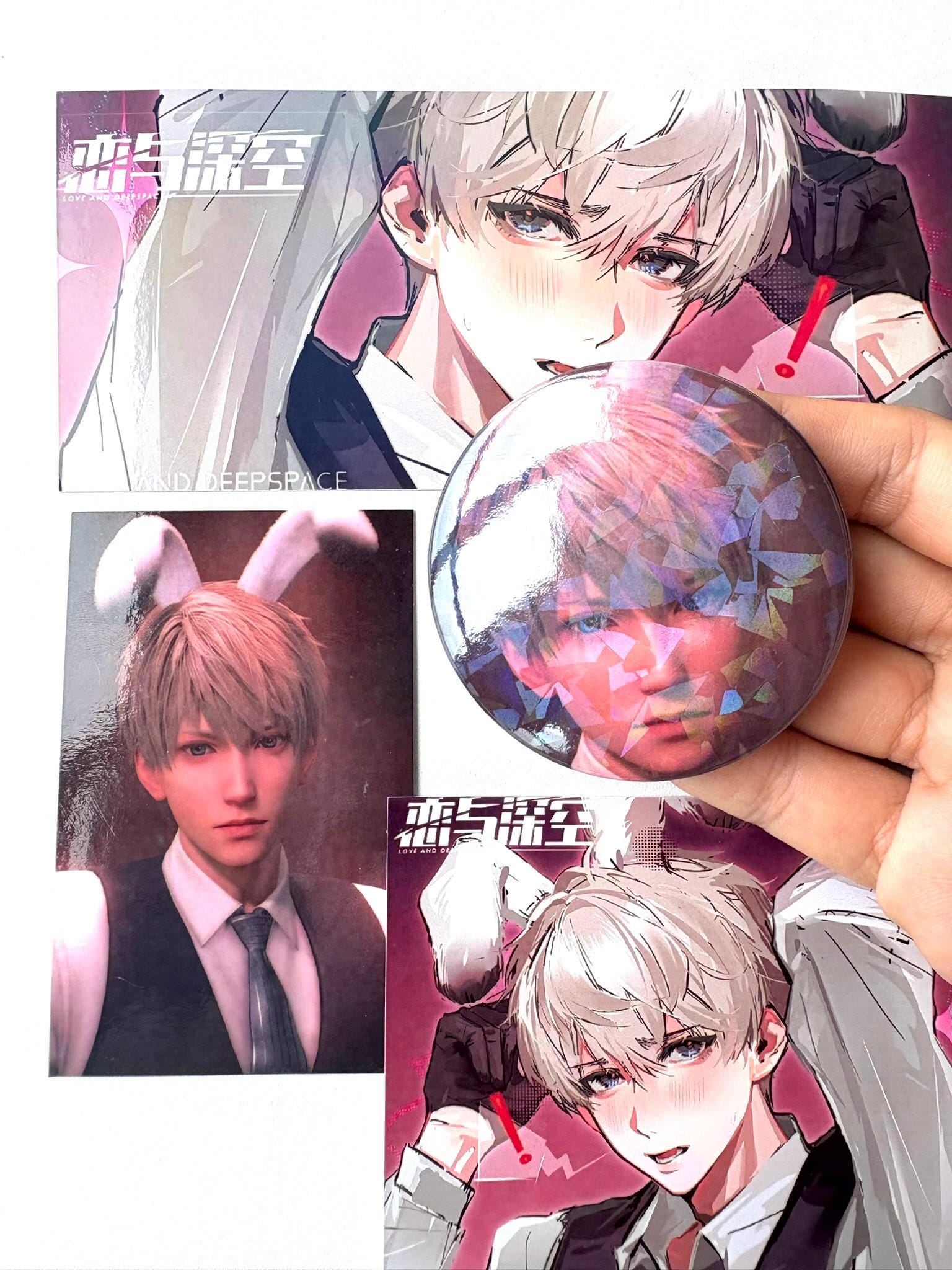 6pc/set Xavier badges & cards! Love and Deepspace Zayne Rafayel Caleb Sylus Otome gamer gift C381