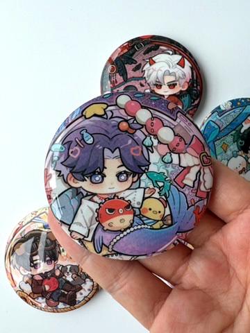 LaDS Badges Set! Love and Deepspace Baby Rest Time Sylus Caleb Xavier Rafayel Zayne Otome gamer gift C381