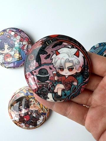 LaDS Badges Set! Love and Deepspace Baby Rest Time Sylus Caleb Xavier Rafayel Zayne Otome gamer gift C381