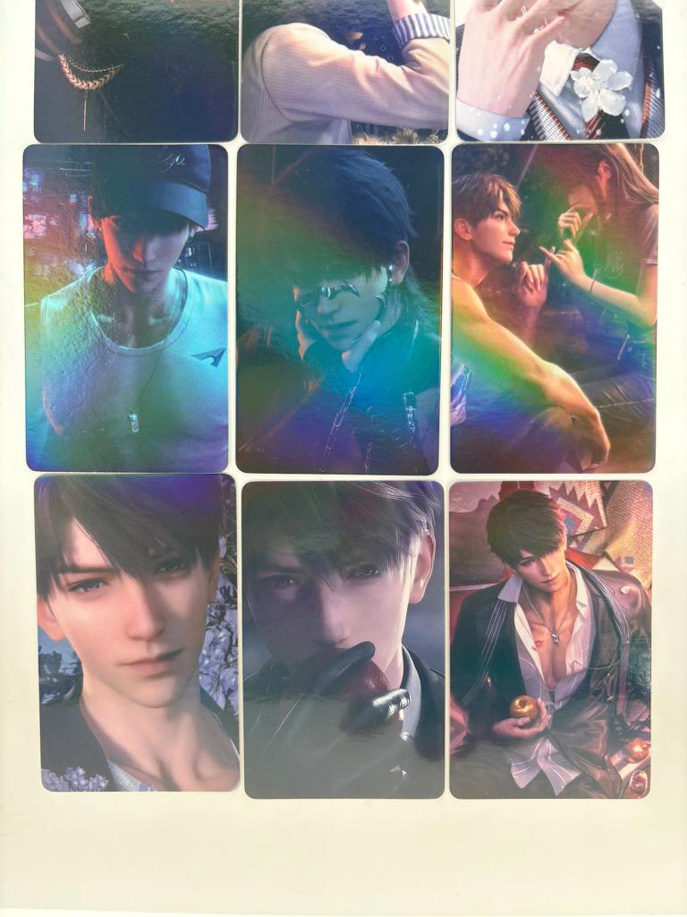 50pcs/set Caleb laser cards! Love and Deepspace Xavier Rafayel Zayne Sylus Otome gamer gift C383