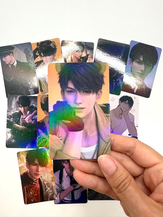 50pcs/set Caleb laser cards! Love and Deepspace Xavier Rafayel Zayne Sylus Otome gamer gift C383