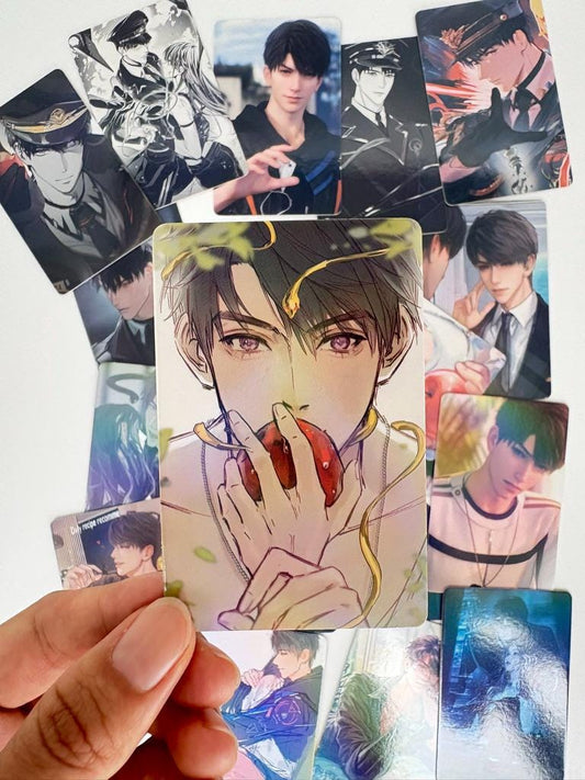 50pcs/set Caleb laser cards! Love and Deepspace Xavier Rafayel Zayne Sylus Otome gamer gift C384