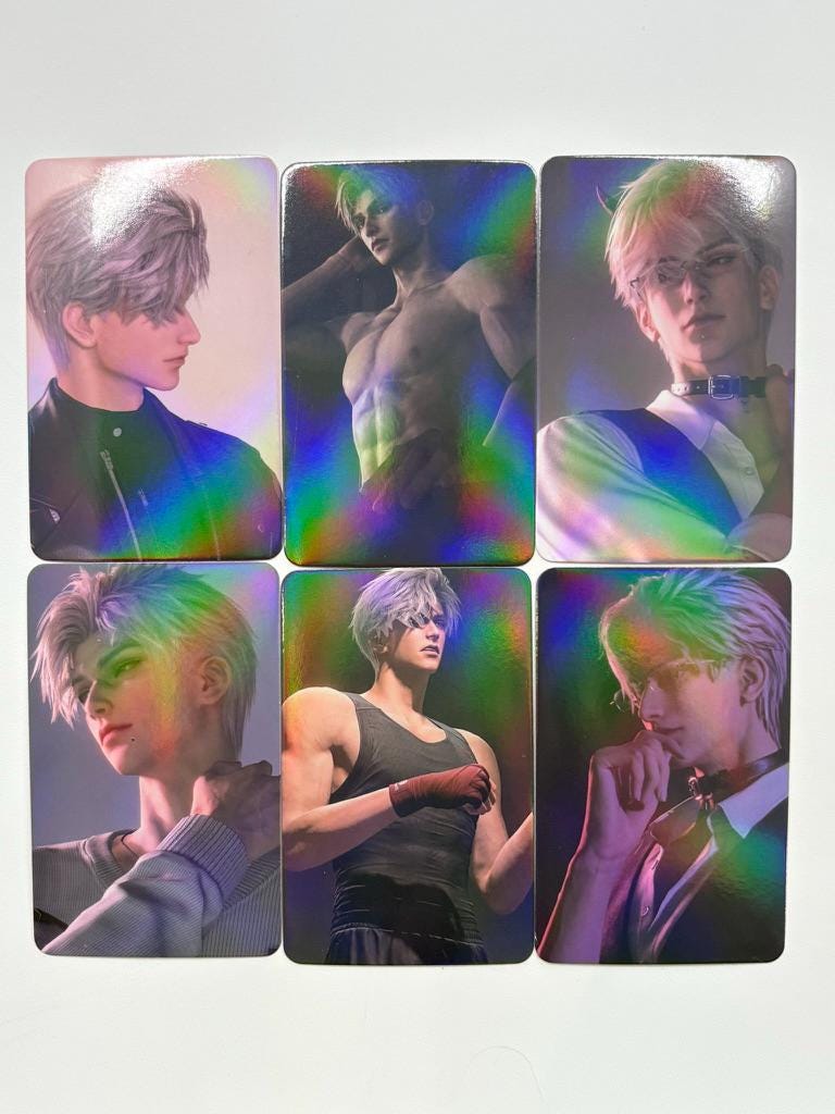 50pcs/set Sylus laser cards! Love and Deepspace Xavier Rafayel Zayne Caleb Otome gamer gift C385