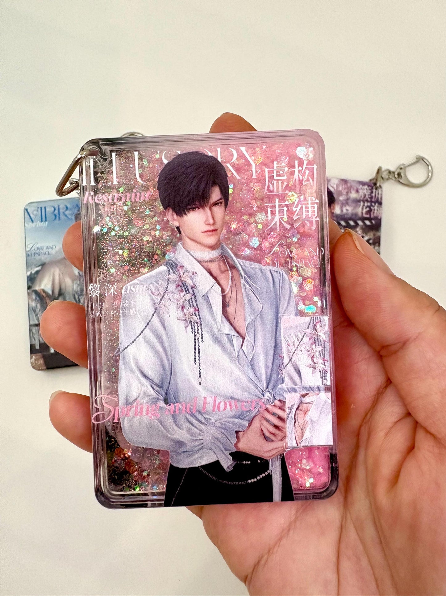 LaDS Acrylic quicksand keychains! Sylus Xavier Rafayel Zayne Caleb Otome gamer gift C396