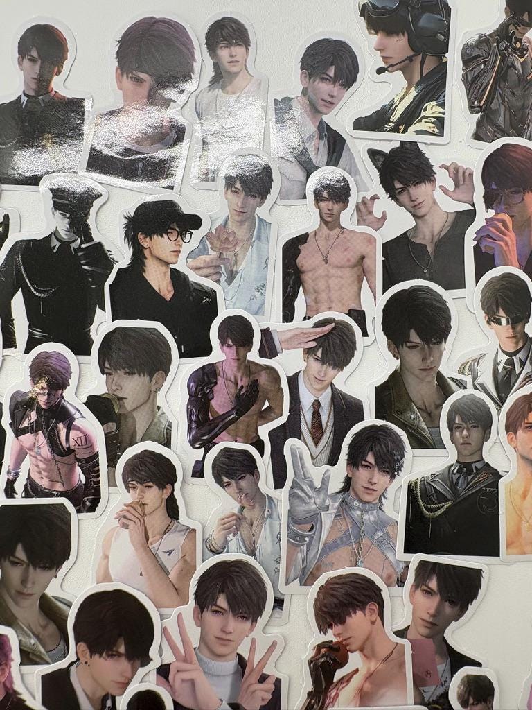 Caleb Stickers 50pcs! Love and Deepspace Qinche Xavier Rafayel Zayne Otome gamer Ita bag gift C401