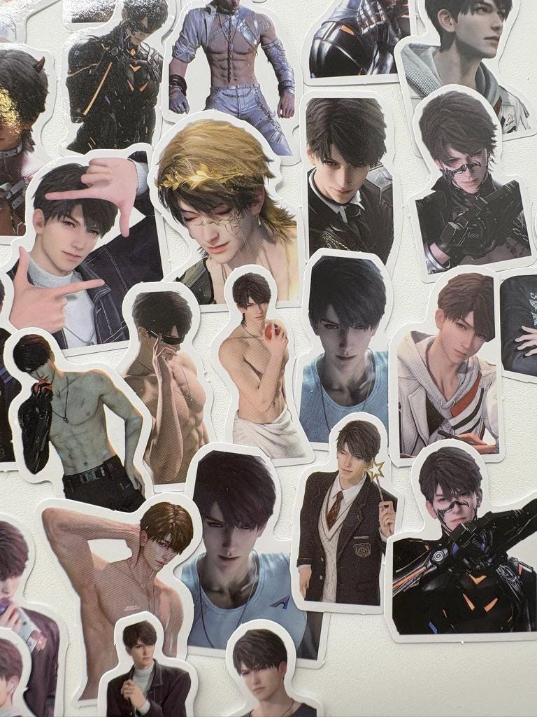 Caleb Stickers 50pcs! Love and Deepspace Qinche Xavier Rafayel Zayne Otome gamer Ita bag gift C401