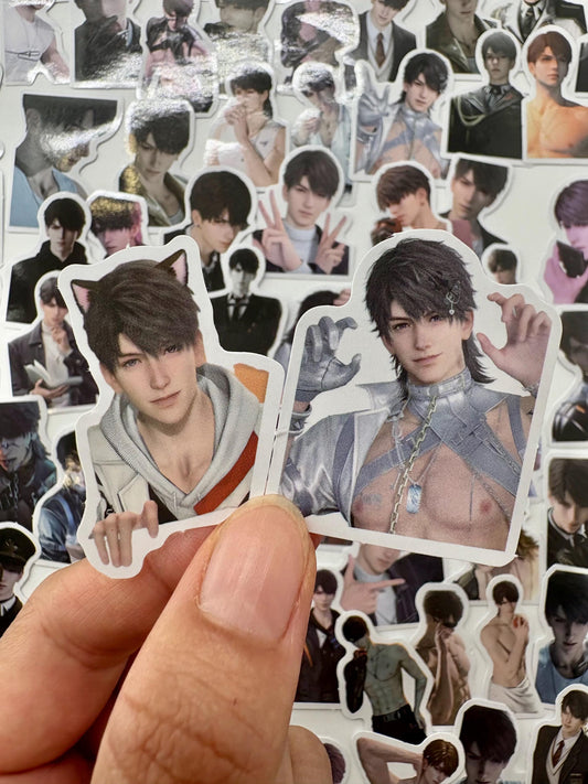 Caleb Stickers 50pcs! Love and Deepspace Qinche Xavier Rafayel Zayne Otome gamer Ita bag gift C401