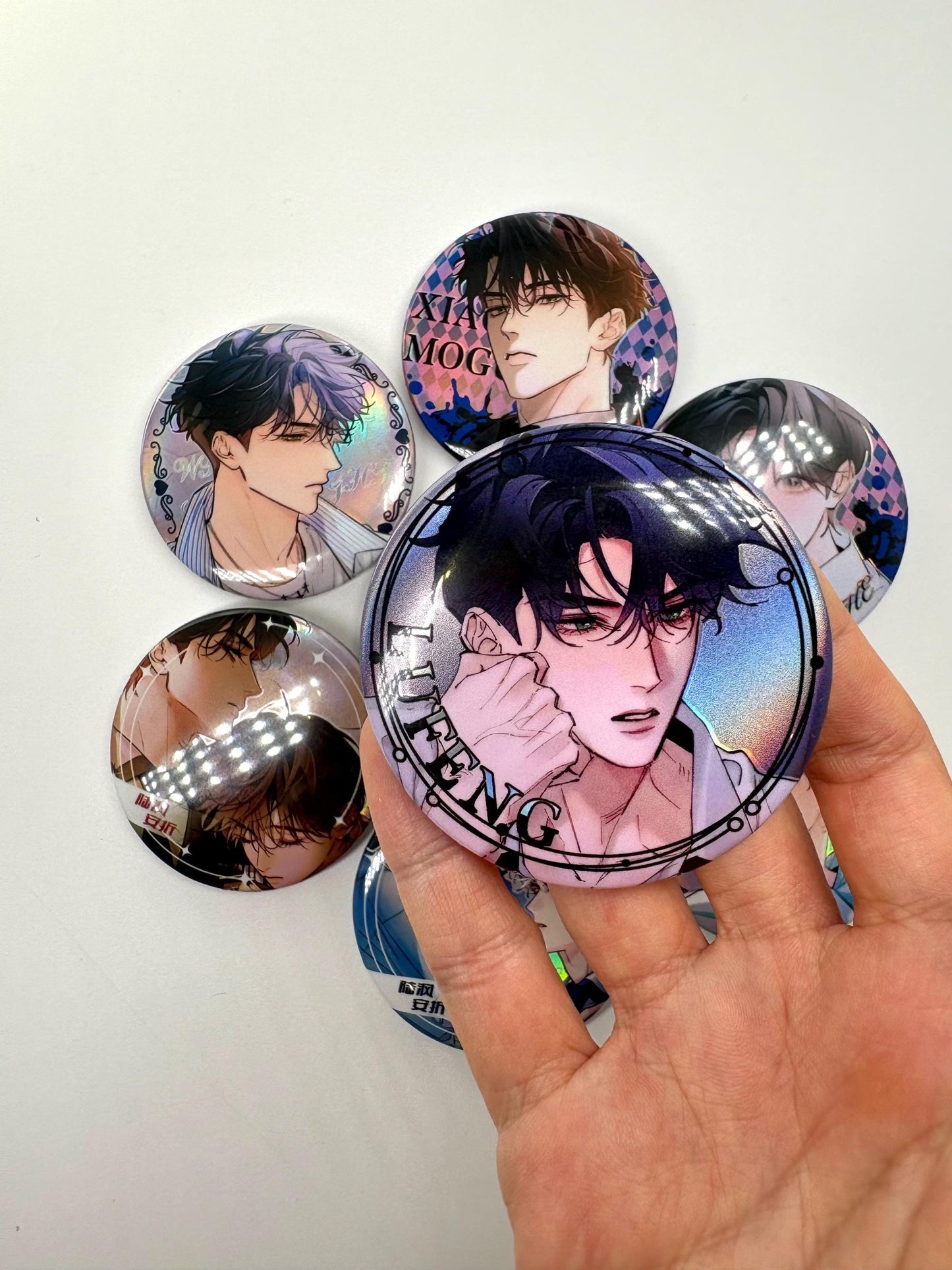 Little Mushroom 8/pc badges! Wrong But Still Right Lu Feng An Zhe Yaoi Korean Manhua SciFi BL manga C403