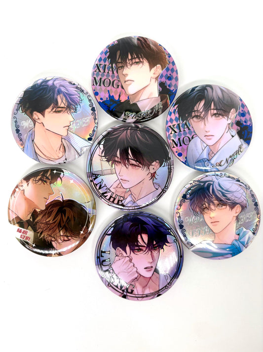 Little Mushroom 8/pc badges! Wrong But Still Right Lu Feng An Zhe Yaoi Korean Manhua SciFi BL manga C403