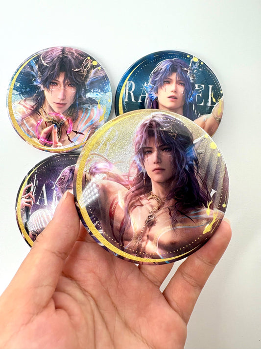 4 Badges of Rafayel - Love and Deepspace Qinche Xavier Rafayel Zayne Otoge gamer Ita bag gifts C404