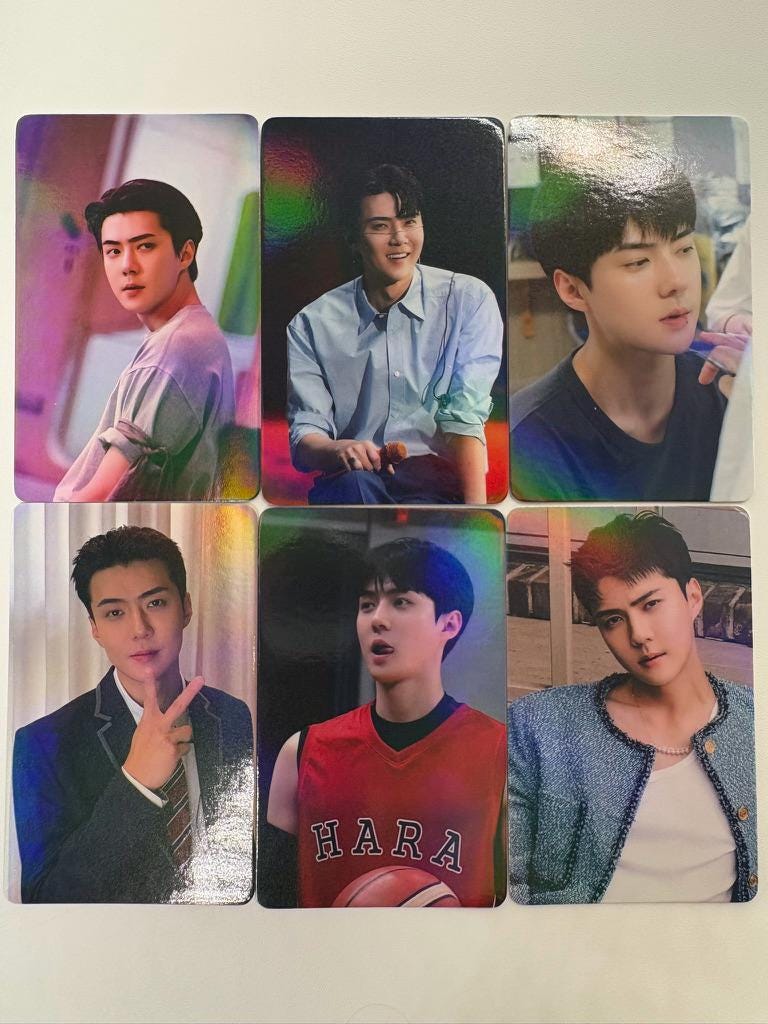 EXO SeHun 50pc/set Kpop merch laser lomo cards C416