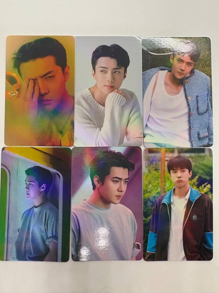 EXO SeHun 50pc/set Kpop merch laser lomo cards C416