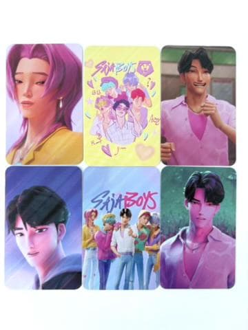 Saja Boys 30pcs/set laser cards Kpop demon hunters soda pop virtual boy group Jinu Abs Romance Mistery Baby Saja merch lomo photocards C449