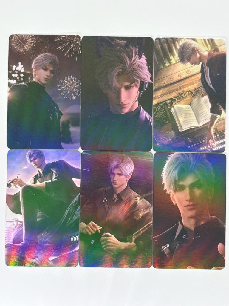 50pcs/set Sylus laser cards! Love and Deepspace Xavier Rafayel Zayne Caleb Otome gamer gift C415