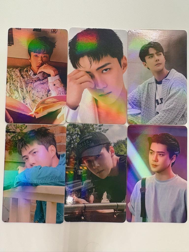 EXO SeHun 50pc/set Kpop merch laser lomo cards C416