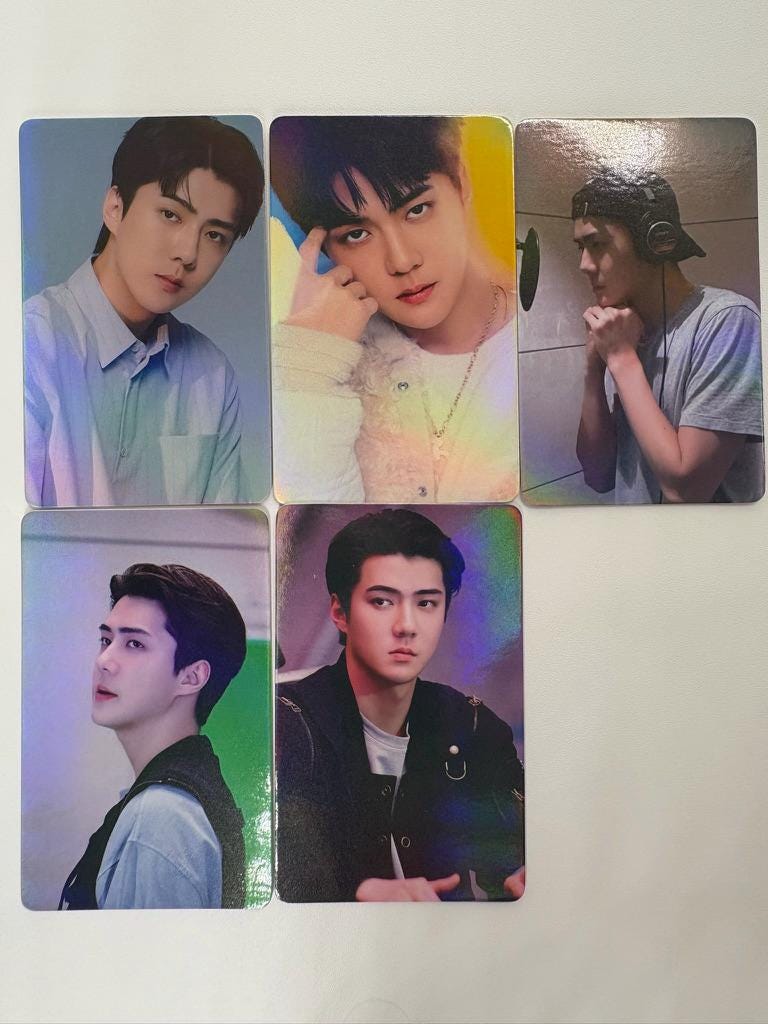 EXO SeHun 50pc/set Kpop merch laser lomo cards C416