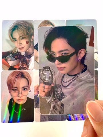 Heeseung 50pc/set laser cards Enhypen Kpop boy group merch lomo photocards C439