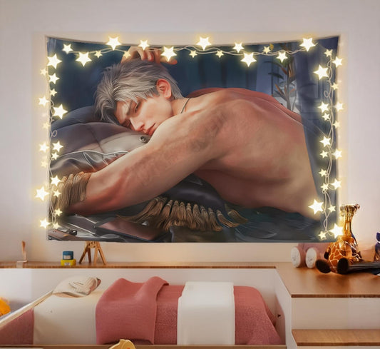 Sylus Hanging Tapestry | Love and Deepspace | Personalized Wall Art | Made to Order | Polyester Fabric | Home Decor