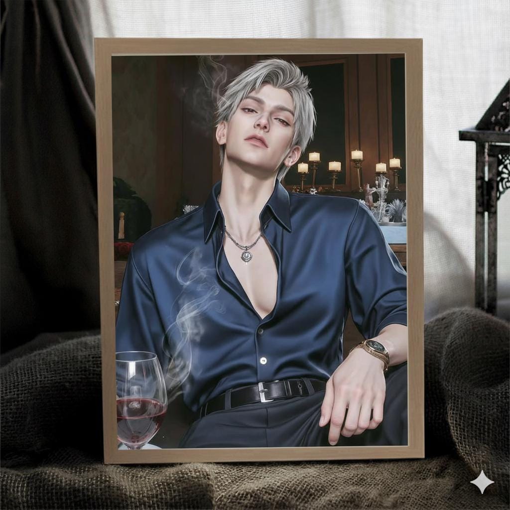 Sylus Mirror/LightBox! Custom Order Night Lamp Love and Deepspace Sylus Xavier Rafayel Zayne Caleb Otome gamer gift bedroom decor C501