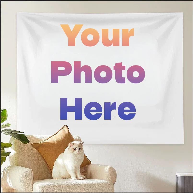 Caleb Tapestry | Love and Deepspace Fabric Wall Art | Textile Poster