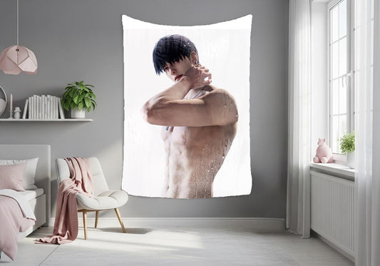 Caleb Hanging Tapestry | Love and Deepspace | Personalized Wall Art | Made to Order | Polyester Fabric | Ship Flag Banner