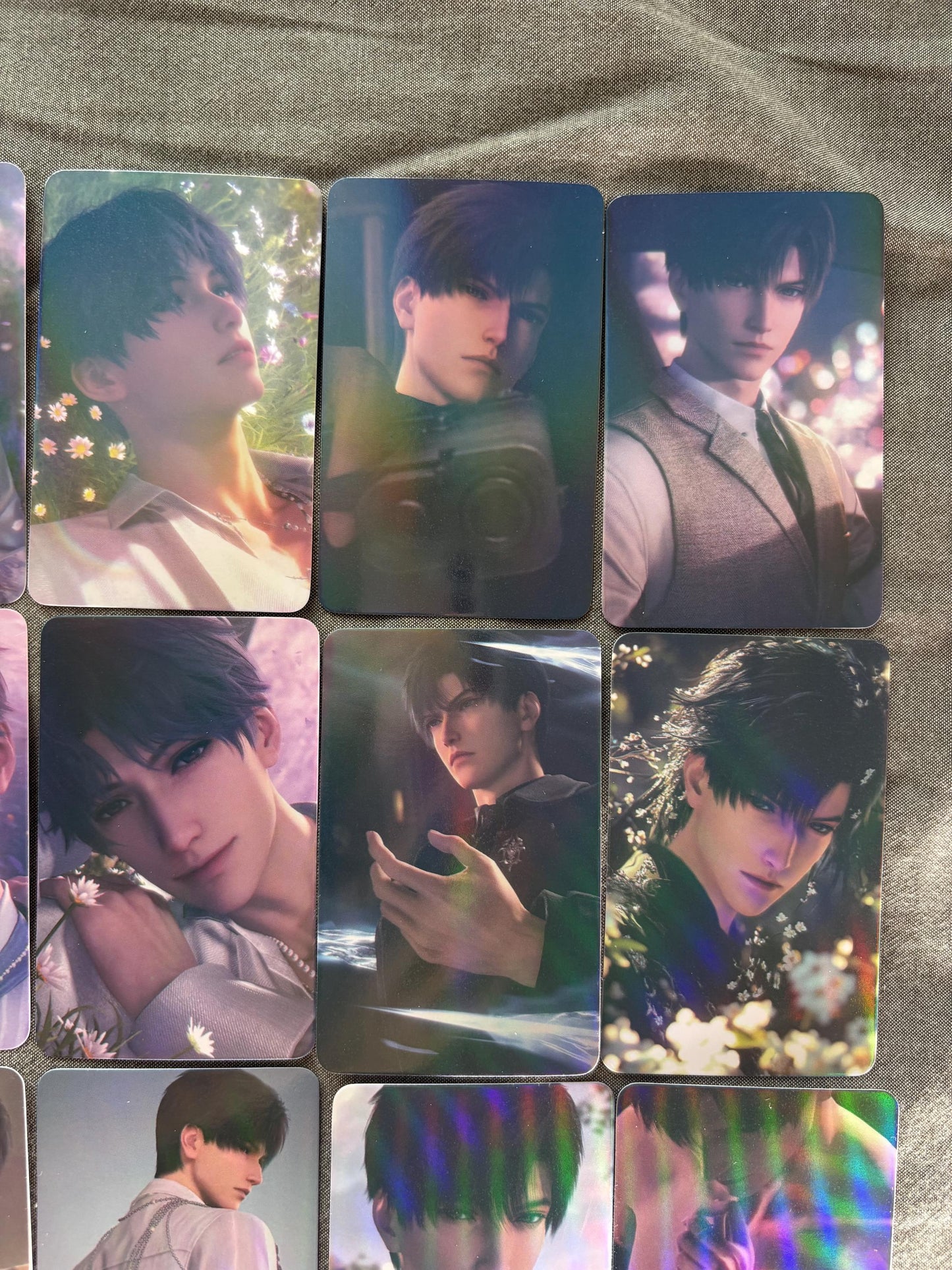 50pcs/set LaDS holographic cards! Love and Deepspace LaDS Xavier Rafayel Zayne Caleb Otome gamer gift