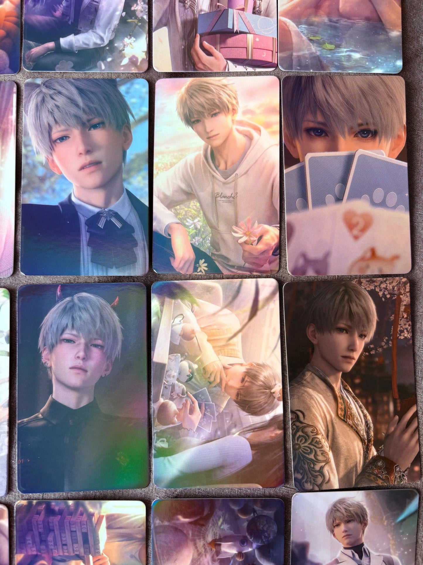 50pcs/set LaDS holographic cards! Love and Deepspace LaDS Xavier Rafayel Zayne Caleb Otome gamer gift