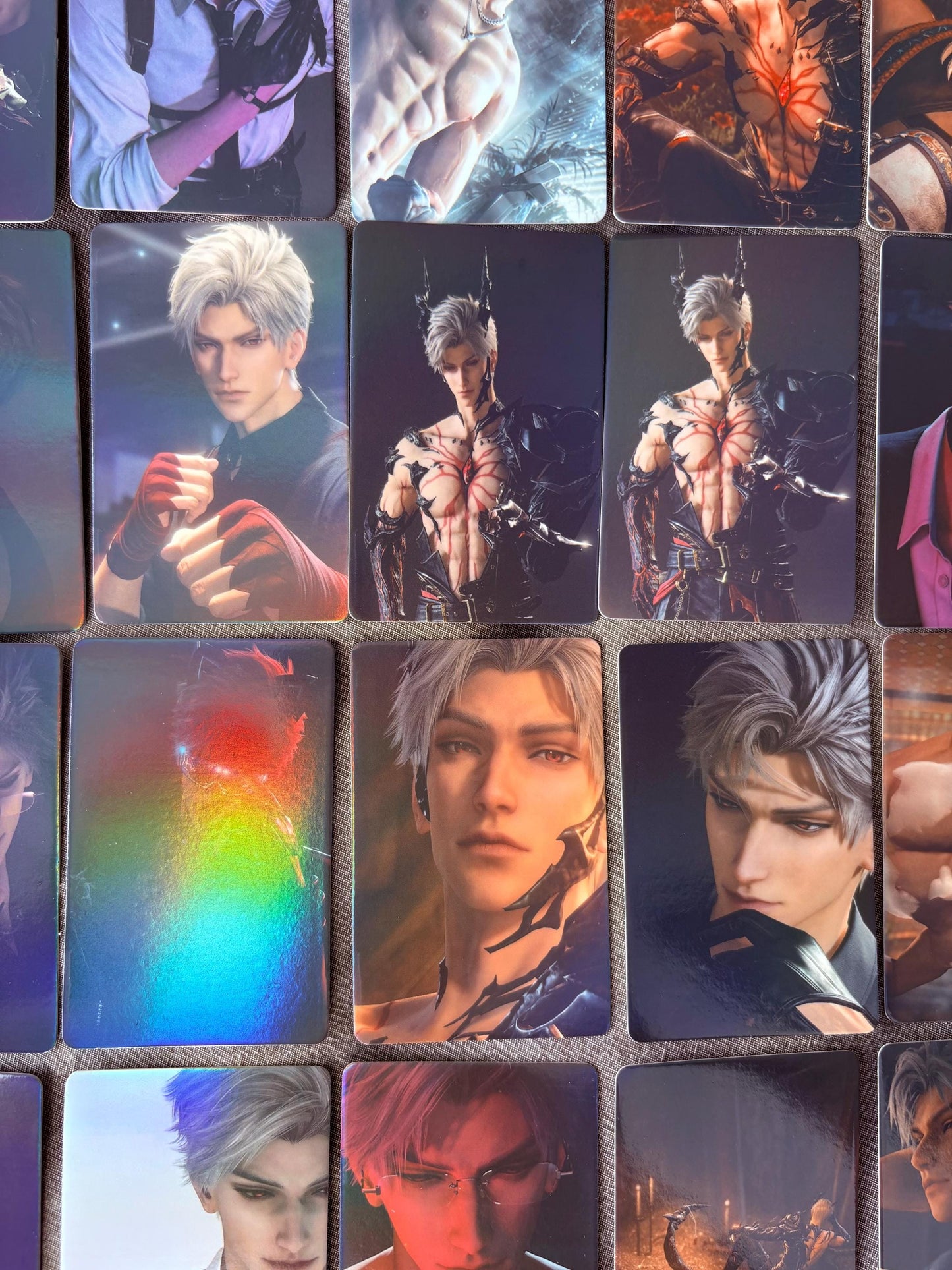 50pcs/set Sylus Holographic cards! Love and Deepspace LaDS Xavier Rafayel Zayne Caleb Otome gamer gift