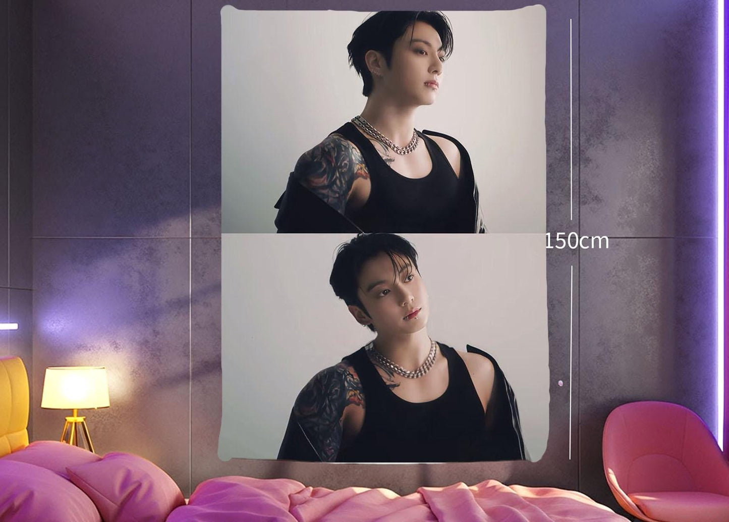 Jungkook Hanging Tapestry | Bantan Boys | Personalized Wall Art | Polyester Fabric | Ship Flag Banner