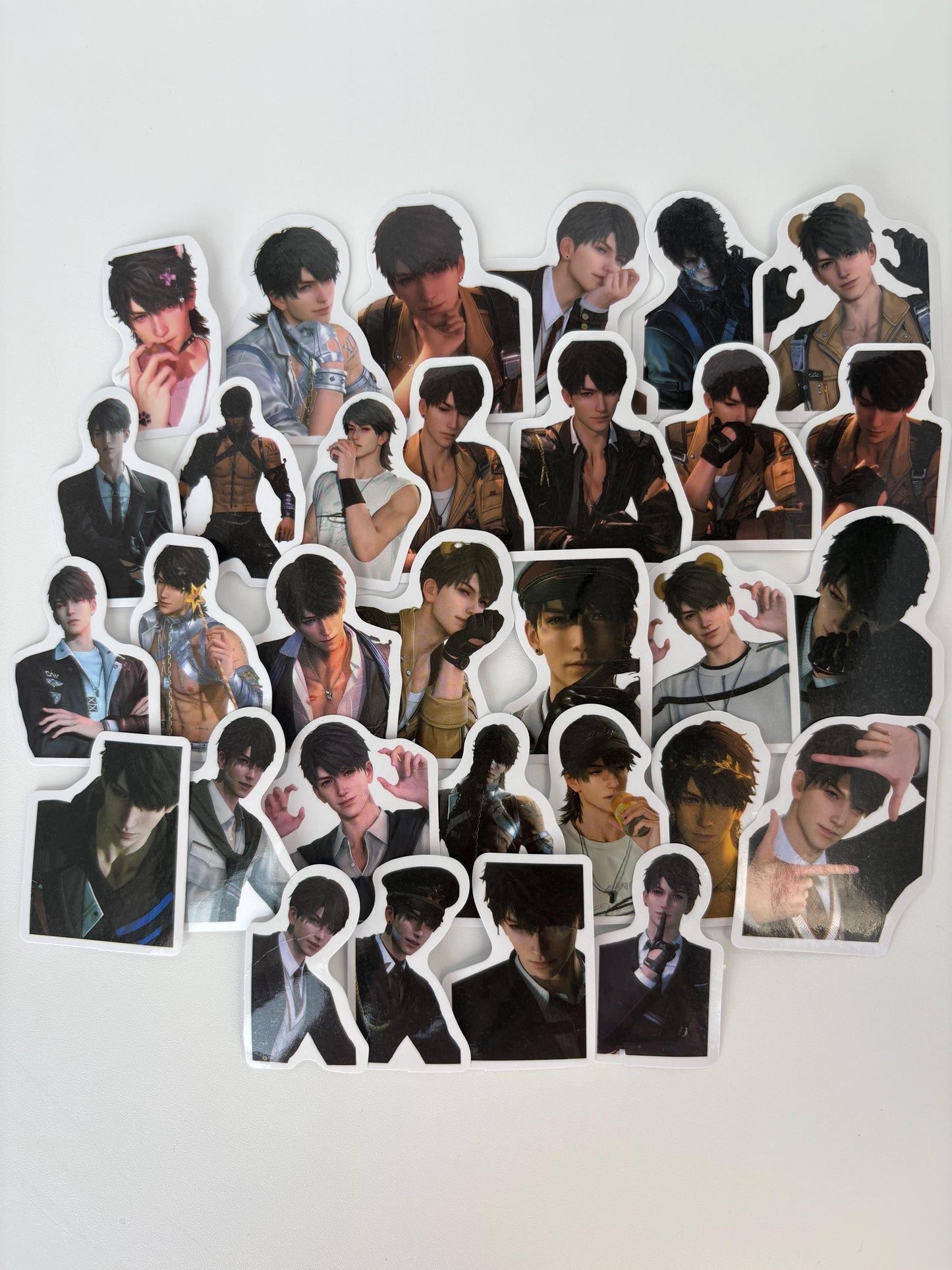 Love and Deepspace Caleb Stickers: 100-Piece Gamer Ita Bag Set