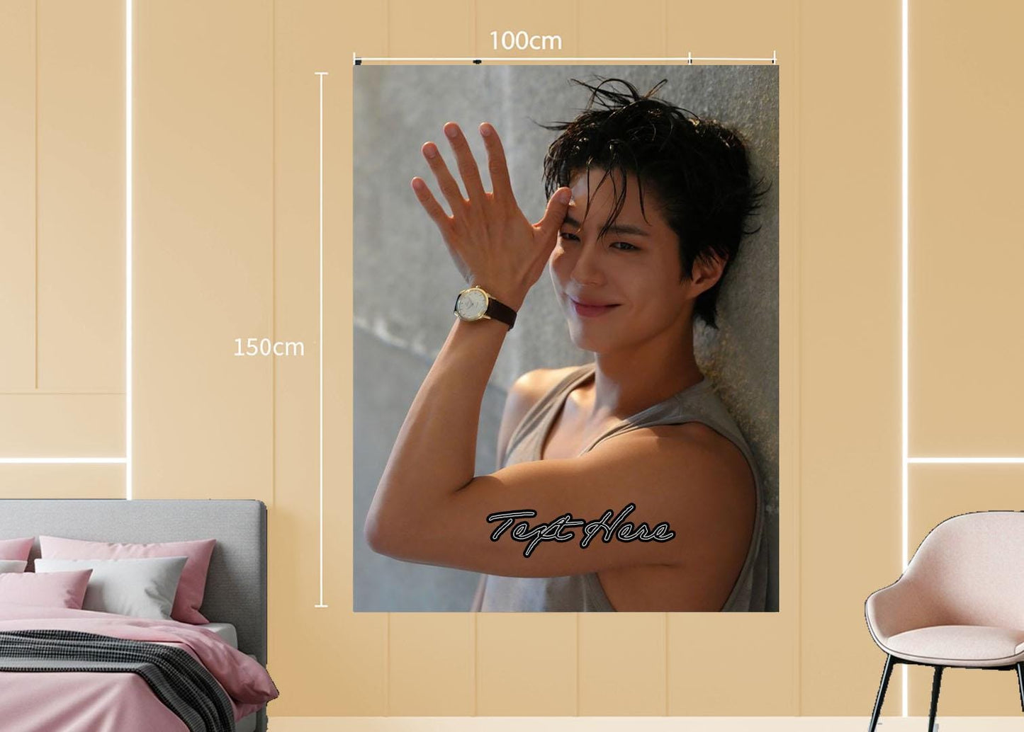 Park Bo Gum Hanging Tapestry | Personalized Wall Art | Polyester Fabric | Ship Flag Banner