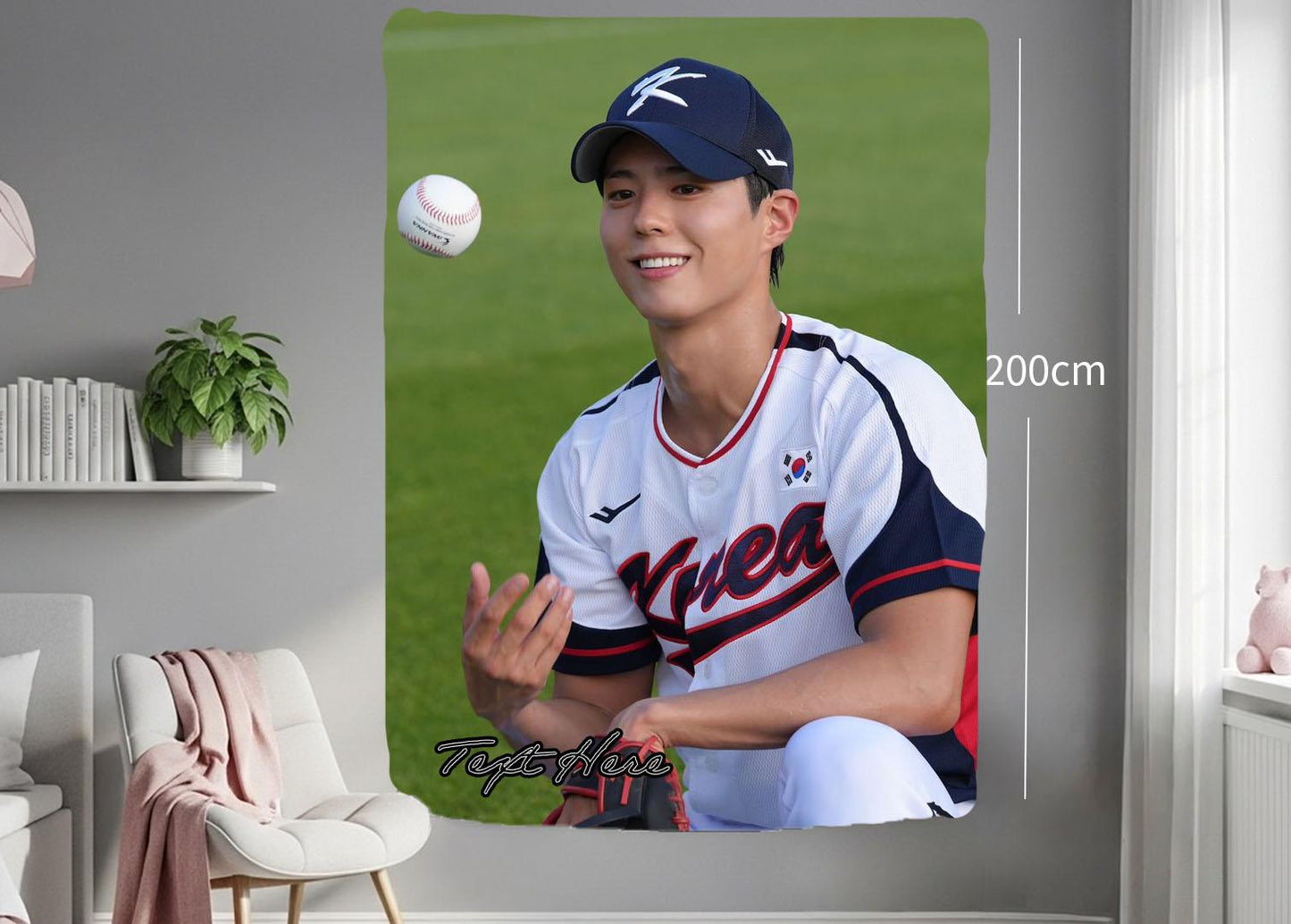 Park Bo Gum Hanging Tapestry | Personalized Wall Art | Polyester Fabric | Ship Flag Banner