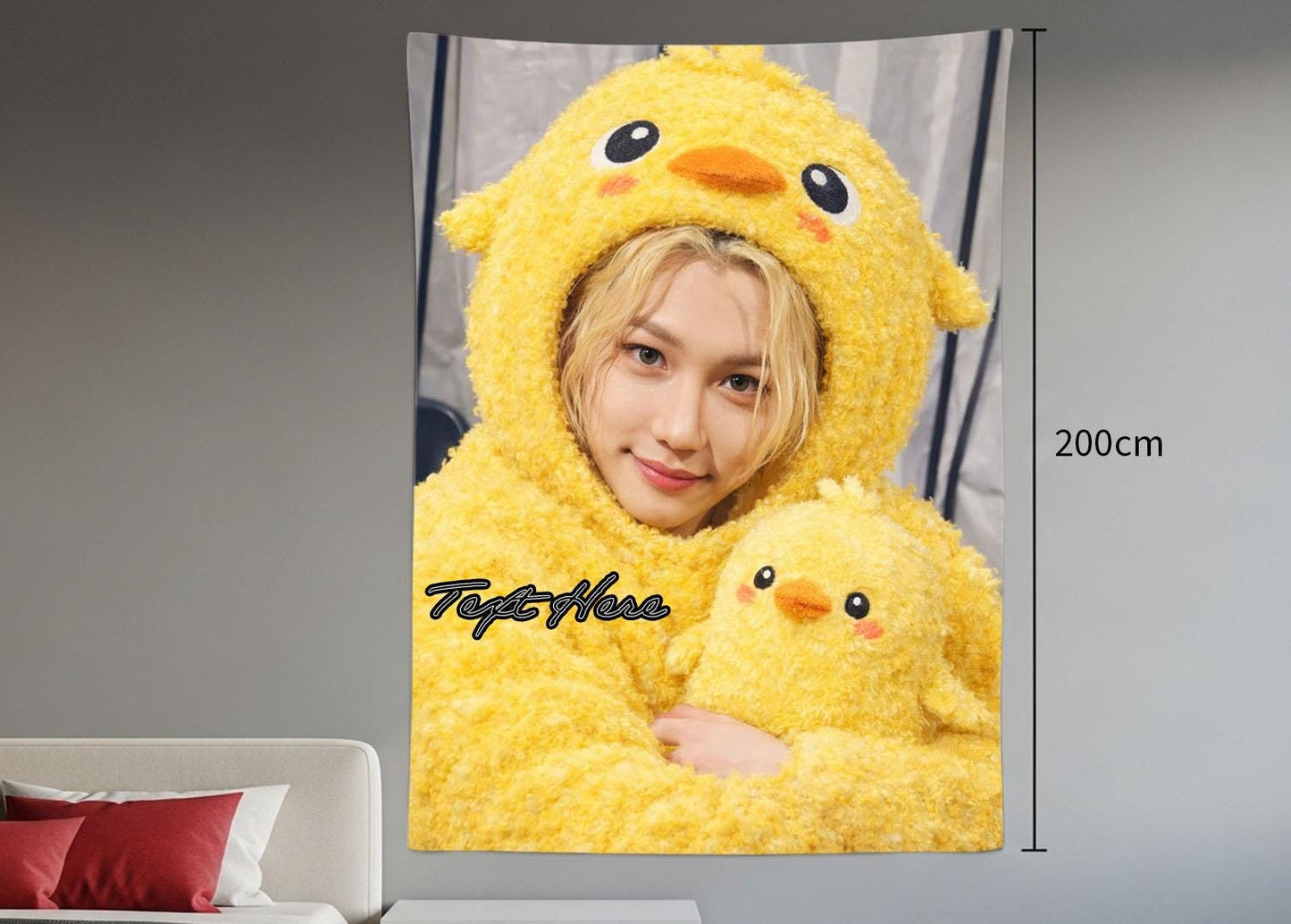 Felix Hanging Tapestry | Stray Kids | Personalized Wall Art | Polyester Fabric | Ship Flag Banner
