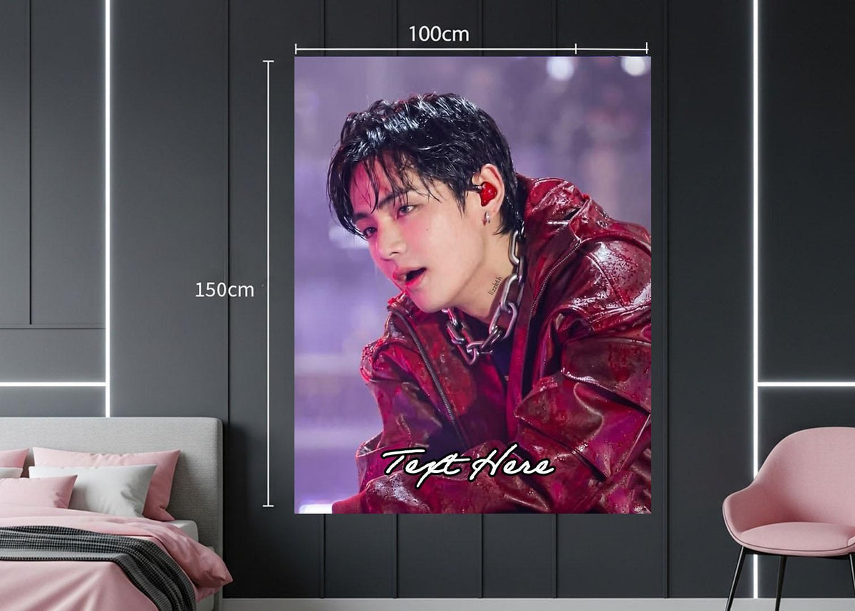 Taehyung Hanging Tapestry | Bantan Boys | Personalized Wall Art | Polyester Fabric | Ship Flag Banner