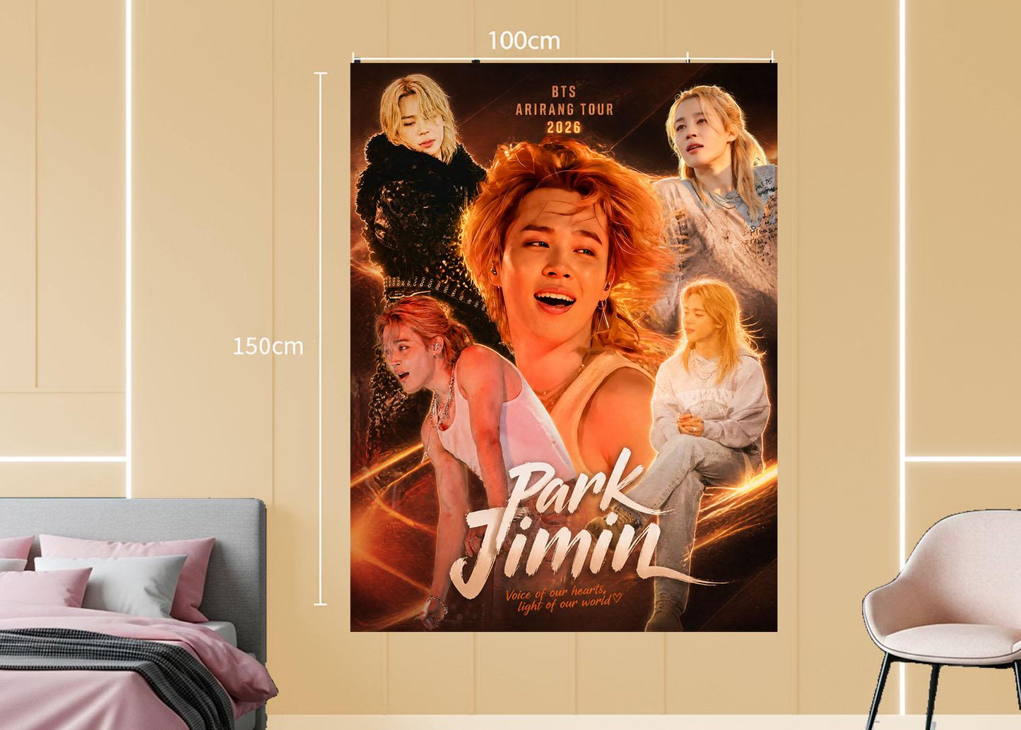 Jimin Hanging Tapestry | Bantan Boys | Personalized Wall Art | Polyester Fabric | Ship Flag Banner