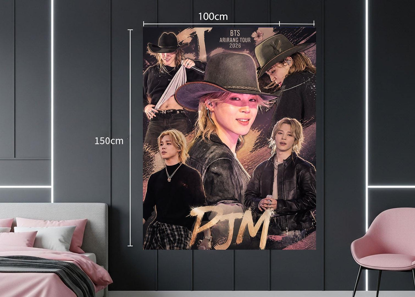 Jimin Hanging Tapestry | Bantan Boys | Personalized Wall Art | Polyester Fabric | Ship Flag Banner
