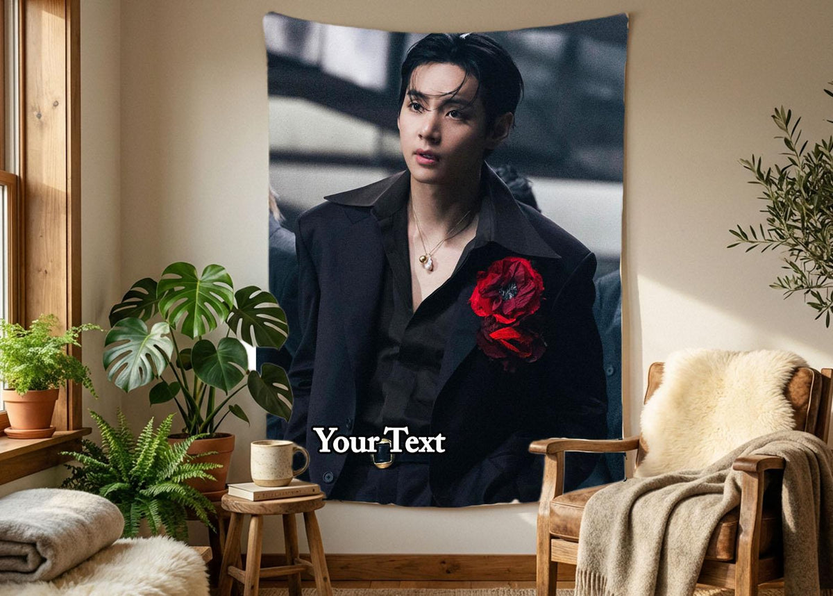 Taehyung Hanging Tapestry | Bantan Boys | Personalized Wall Art | Polyester Fabric | Ship Flag Banner